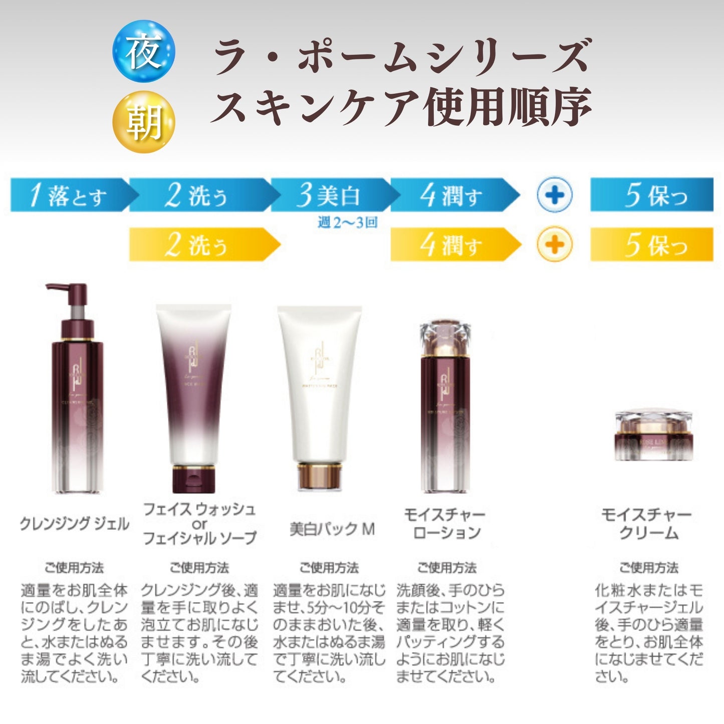 ラ・ポーム 美白パックM 130g