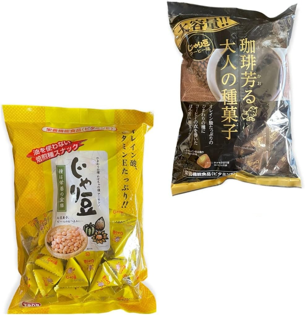 トーノー栄養機能食品（ビタミンE）じゃり豆320g＋じゃり豆コーヒー味280ｇ業務用大袋のセット品