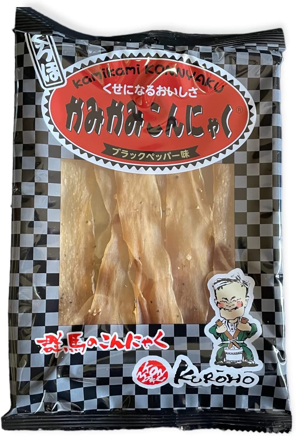 かみかみこんにゃく珍味おつまみセット・かみかみこんにゃく（ブラックペッパー、スパイシービーフ）＋蒟蒻ジャーキー＋板わさ胡麻サンド＋削りタコカマ珍味セット