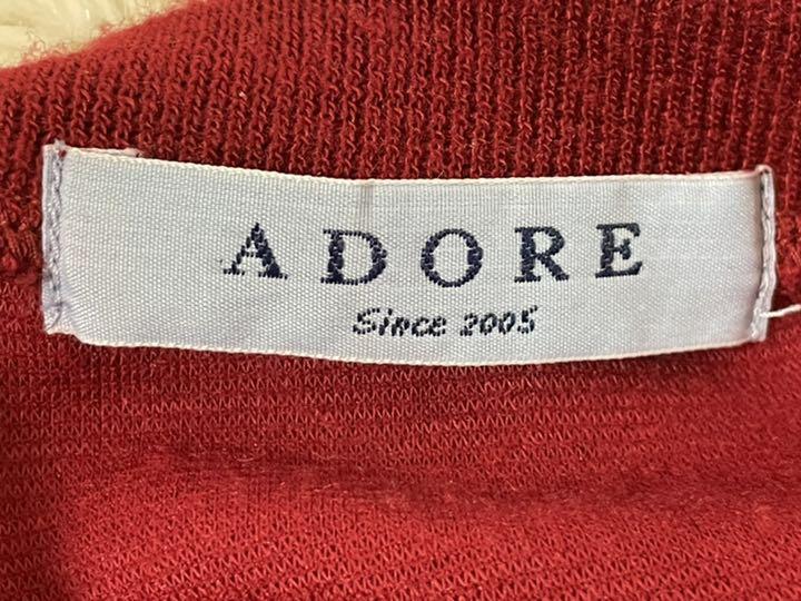 ADORE ニットセーター　半袖　サイズ38 赤　日本製　裾サイドスリット