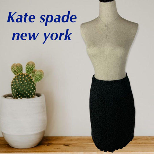 Kate spade new york タイトスカート　黒レース　サイズ2-A