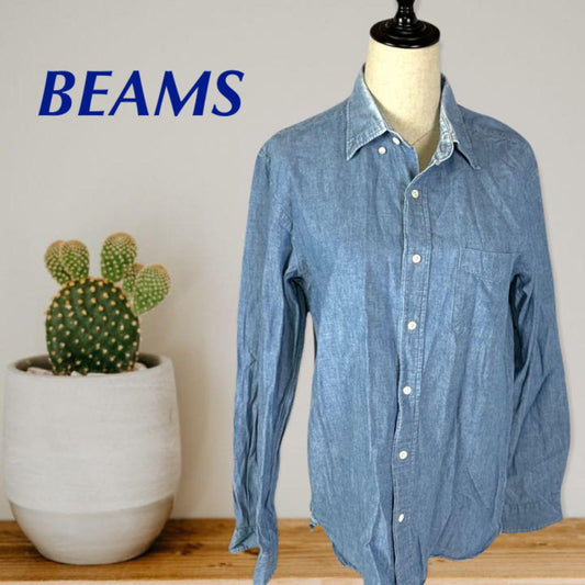 BEAMS デニムシャツ　長袖　サイズM 日本製