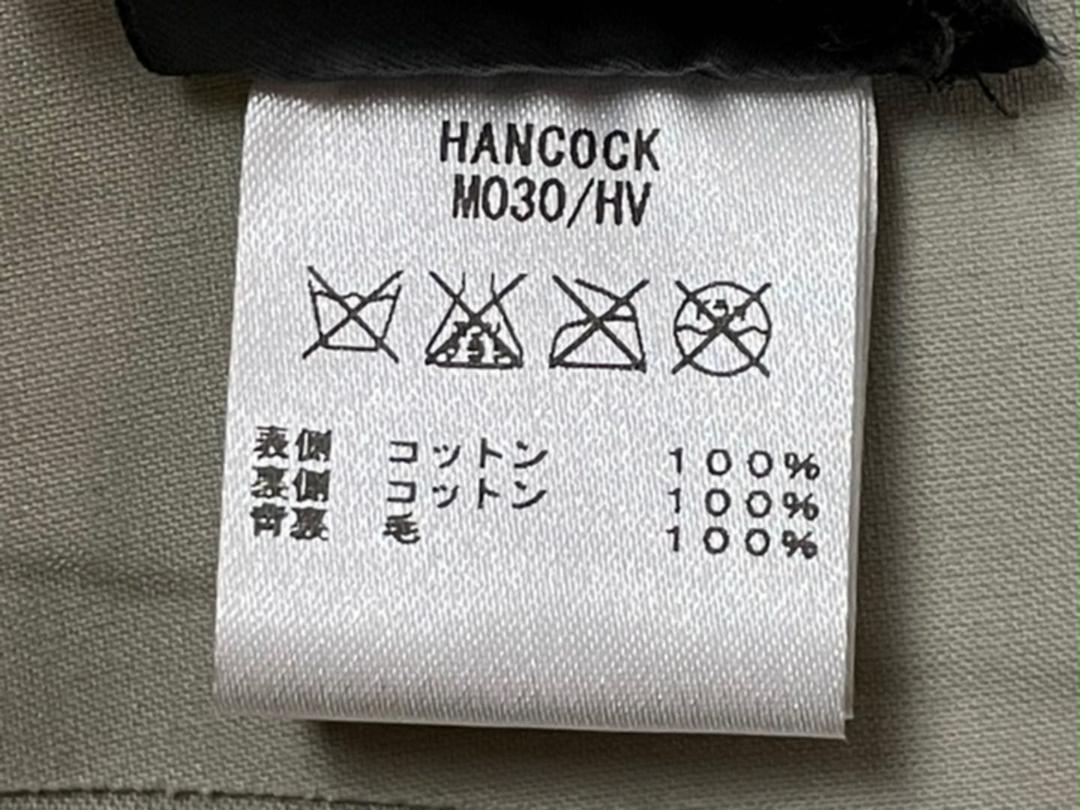 美品】HANCOCK ゴム引きコート　ブルー　サイズ38 スコットランド製