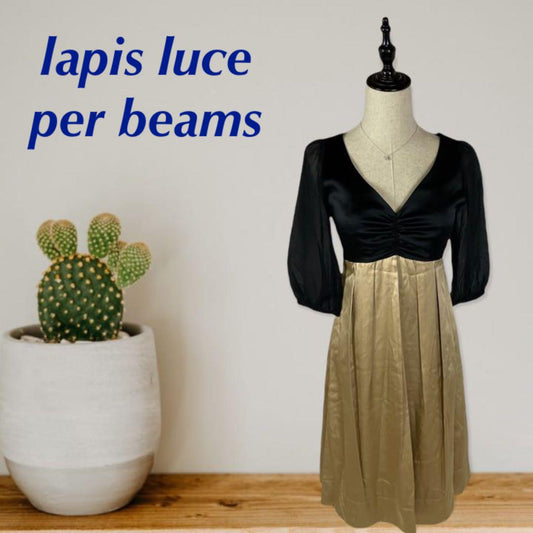 lapis luce per beams ワンピース　サイズ36 黒&ゴールド