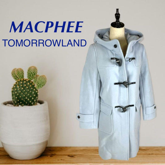 【美品】MACPHEETOMORROWLANDダッフルコート サイズ38 水色